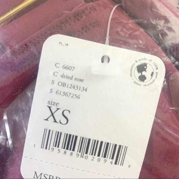 Free People Naomi Longline Bra in Dry Rose XS NWT - Picture 6 of 7